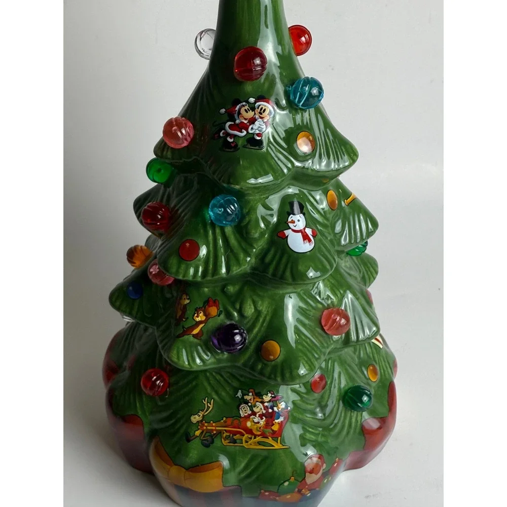 Disney Ceramic Light Up Christmas Tree Castle‎ Mickey & Friends 11